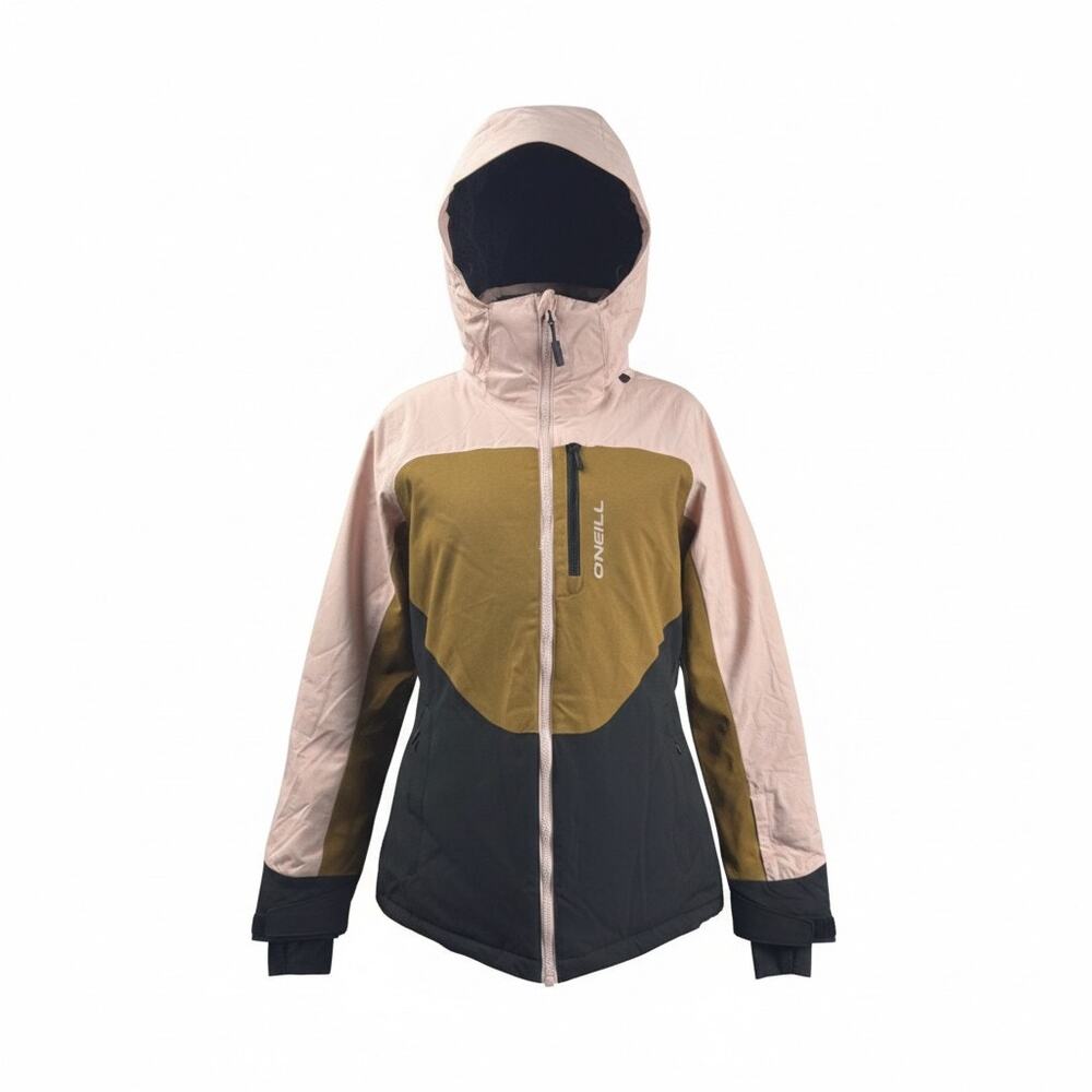 O'Neill Diamond Performance Jacket Womens Medium Peach Whip Black Colorblock‎